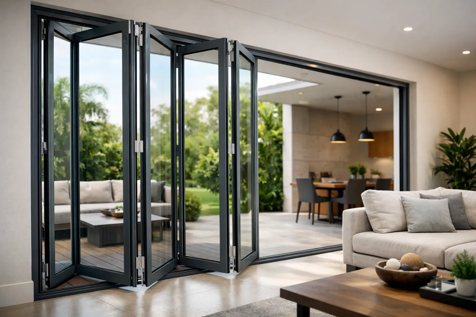 Puertas plegables de aluminio: cuándo convienen
