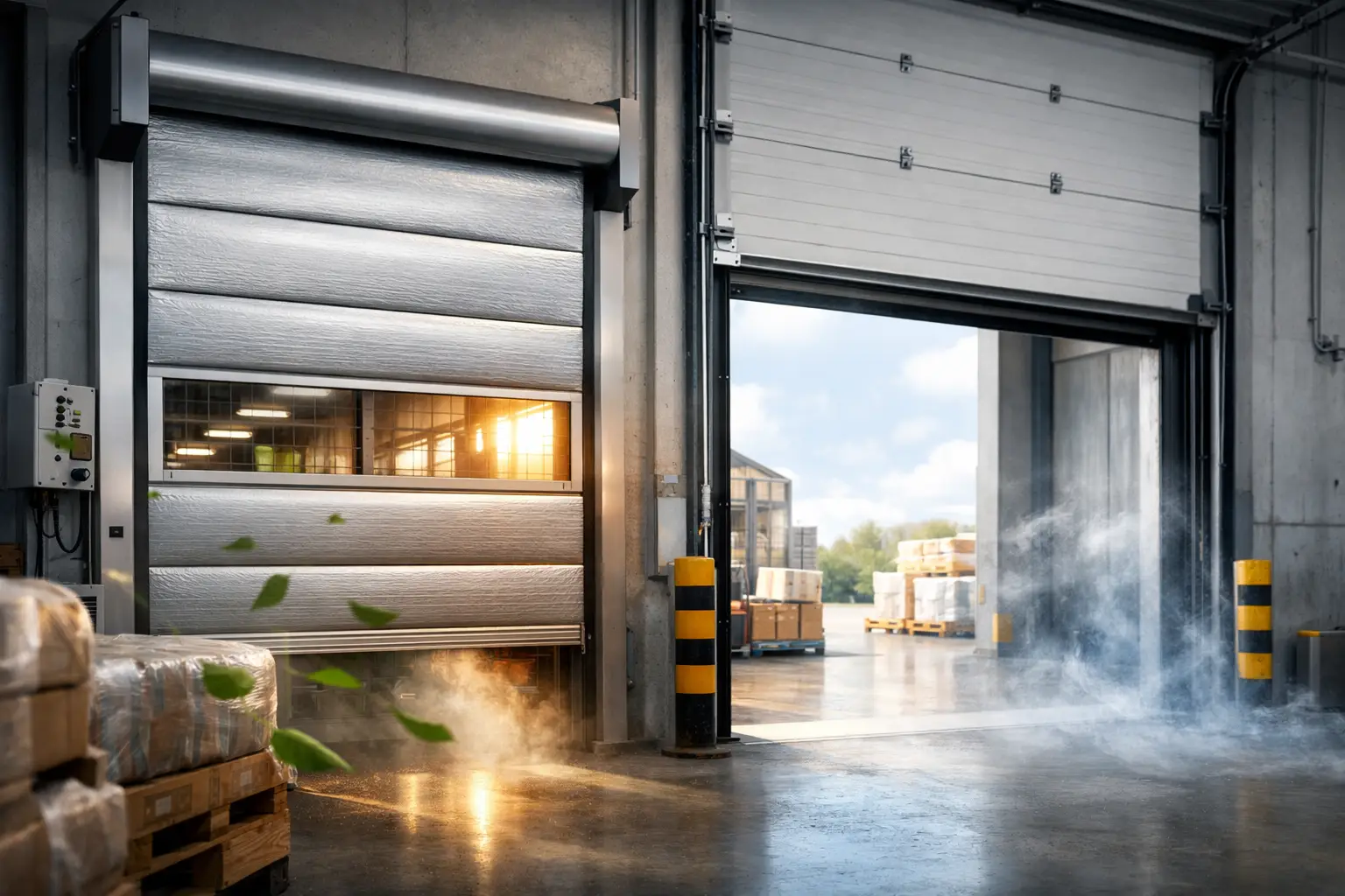 Qué puerta industrial ahorra energía de verdad