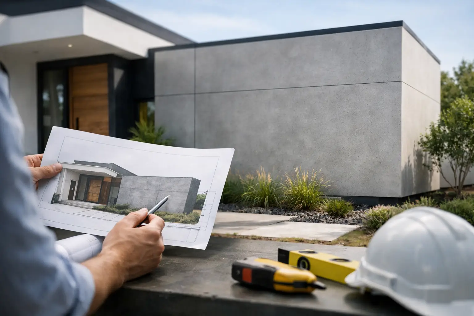 Cómo diseñar fachada con muro sin fallar