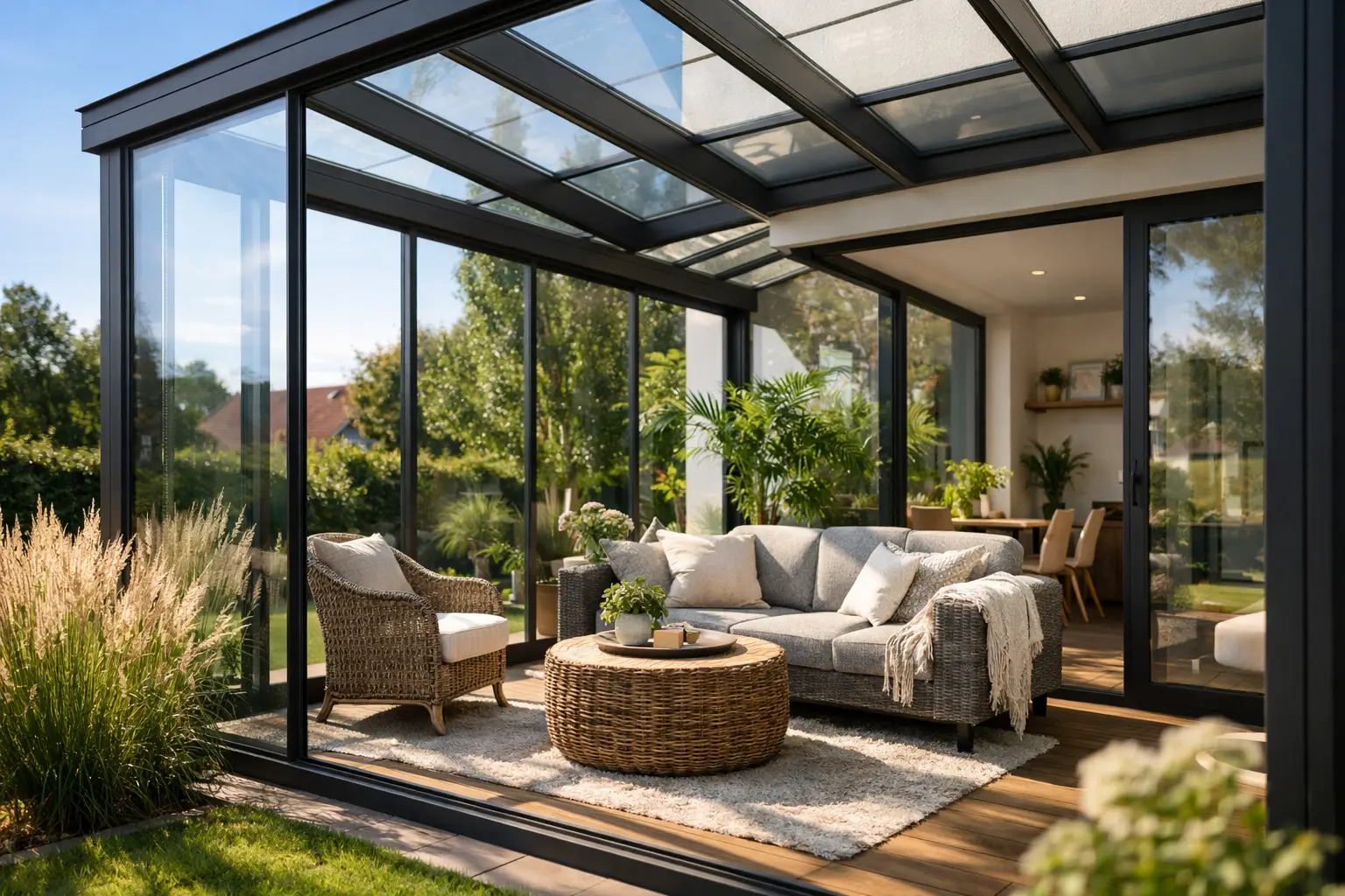 Jardines de invierno acristalados que funcionan